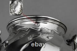 Antique Silver Sugar Bowl with Two Handles, Minerva 1st, Cardeilhac Paris, 240.3g