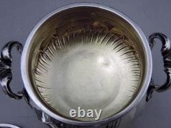 Antique Silver Sugar Bowl with Two Handles, Minerva 1st, Cardeilhac Paris, 240.3g