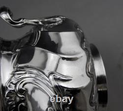 Antique Silver Sugar Bowl with Two Handles, Minerva 1st, Cardeilhac Paris, 240.3g