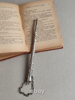 Antique Silver Torah Reading Hand Yad with Stamped Decoration 37.5g