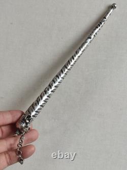 Antique Silver Torah Reading Hand Yad with Stamped Decoration 37.5g