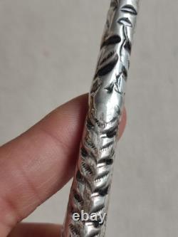 Antique Silver Torah Reading Hand Yad with Stamped Decoration 37.5g