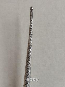 Antique Silver Torah Reading Hand Yad with Stamped Decoration 37.5g