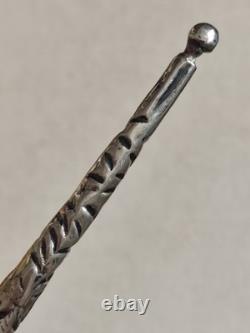 Antique Silver Torah Reading Hand Yad with Stamped Decoration 37.5g