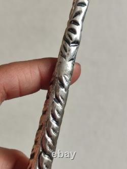 Antique Silver Torah Reading Hand Yad with Stamped Decoration 37.5g