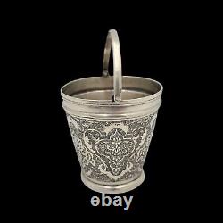 Antique Small Oriental Solid Silver Bucket, Iran