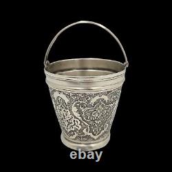 Antique Small Oriental Solid Silver Bucket, Iran