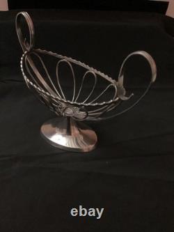 Antique Small Oval Cup on a Silver Base, 19th Century