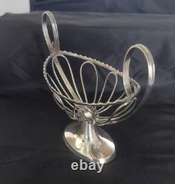 Antique Small Oval Cup on a Silver Base, 19th Century