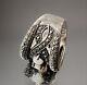Antique Solid Silver Art Deco Ring With Opals & Marcasites Size 59 (1.8 Mm)