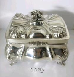 Antique Solid Silver Box HAZOREIN 925/1000