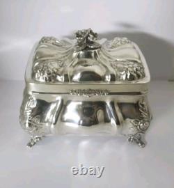 Antique Solid Silver Box HAZOREIN 925/1000