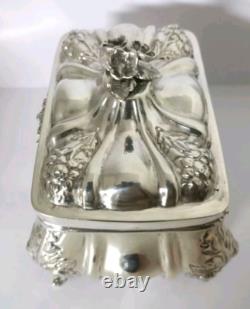 Antique Solid Silver Box HAZOREIN 925/1000