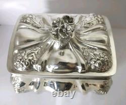 Antique Solid Silver Box HAZOREIN 925/1000