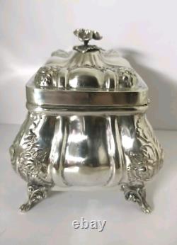 Antique Solid Silver Box HAZOREIN 925/1000