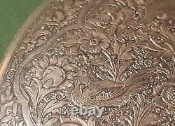 Antique Solid Silver Box Richly Engraved Ethnic Syria