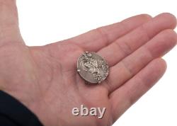 Antique Solid Silver Brooch, Female Profile, circa 1900