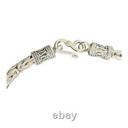 Antique Solid Silver Byzantine Round Chain Necklace 57 cm 76 g Very Beautiful Condition