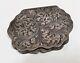 Antique Solid Silver Chiseled Foliage Powder Compact # J9