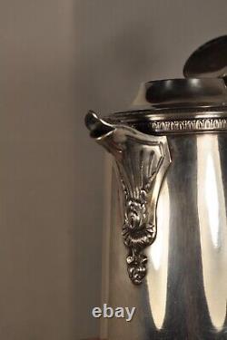 Antique Solid Silver Chocolate Pot, Chocolatier, Old Silver - 565 grams.