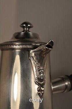 Antique Solid Silver Chocolate Pot, Chocolatier, Old Silver - 565 grams.