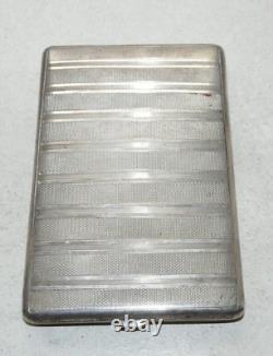 Antique Solid Silver Cigarette Case Minerva 152g