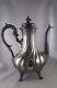Antique Solid Silver Coffee Maker With Minerva Hallmark, 19th Century Louis Xv Rocaille Style