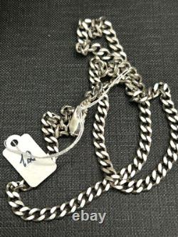 Antique Solid Silver Curb Chain