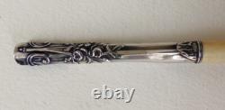 Antique Solid Silver Dip Pen circa 1900 with Case