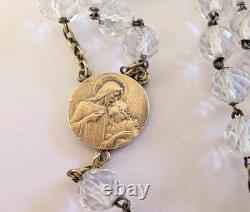 Antique Solid Silver-Gilt Rosary, Art Nouveau, signed Vernon, 1900