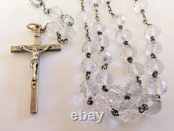Antique Solid Silver-Gilt Rosary, Art Nouveau, signed Vernon, 1900