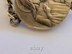 Antique Solid Silver-Gilt Rosary, Art Nouveau, signed Vernon, 1900