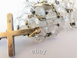 Antique Solid Silver-Gilt Rosary, Art Nouveau, signed Vernon, 1900
