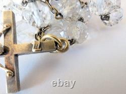 Antique Solid Silver-Gilt Rosary, Art Nouveau, signed Vernon, 1900