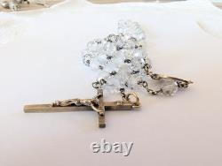 Antique Solid Silver-Gilt Rosary, Art Nouveau, signed Vernon, 1900