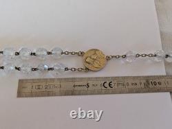 Antique Solid Silver-Gilt Rosary, Art Nouveau, signed Vernon, 1900