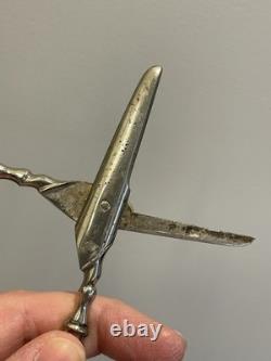 Antique Solid Silver Grape Scissors