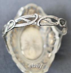 Antique Solid Silver Jewelry Basket Empty Pocket with 800 Hallmark Art Nouveau Era