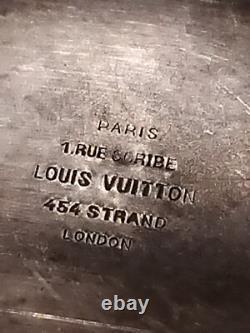 Antique Solid Silver Louis Vuitton Box / 19th Century Travel Trunk Accessory