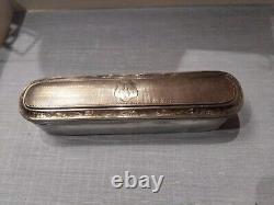 Antique Solid Silver Louis Vuitton Box / Travel Trunk Accessory 19th Century