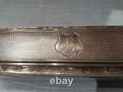 Antique Solid Silver Louis Vuitton Box / Travel Trunk Accessory 19th Century