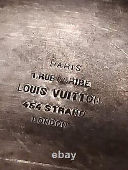 Antique Solid Silver Louis Vuitton Box / Travel Trunk Accessory 19th Century