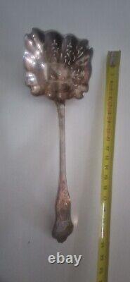 Antique Solid Silver Minerve Sugar Spoon