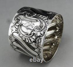 Antique Solid Silver Napkin Ring with Minerva Mark, Late 19th Century