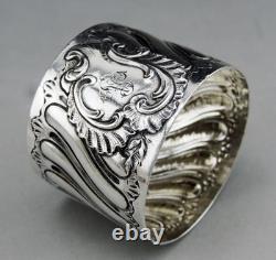Antique Solid Silver Napkin Ring with Minerva Mark, Late 19th Century
