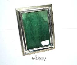 Antique Solid Silver Photo Frame, 800 Hallmark, Guilloché Border, 11.5 x 8.5