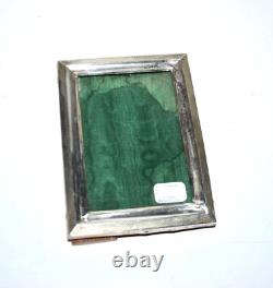Antique Solid Silver Photo Frame, 800 Hallmark, Guilloché Border, 11.5 x 8.5