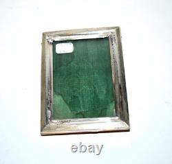 Antique Solid Silver Photo Frame, 800 Hallmark, Guilloché Border, 11.5 x 8.5