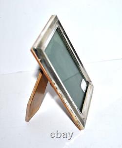 Antique Solid Silver Photo Frame, 800 Hallmark, Guilloché Border, 11.5 x 8.5