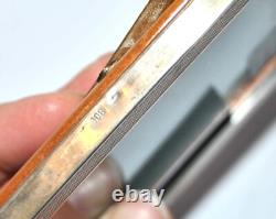 Antique Solid Silver Photo Frame, 800 Hallmark, Guilloché Border, 11.5 x 8.5